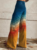 Chic Printed Wide Leg Trousers
