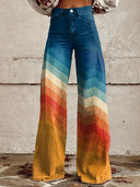 Chic Printed Wide Leg Trousers