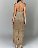 Chic Fringe Dress for Celebratory Events