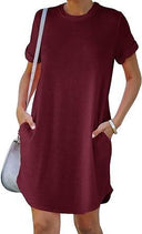 Chic Gray Short Sleeve Dress