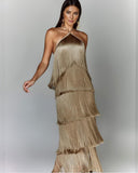 Chic Fringe Dress for Celebratory Events