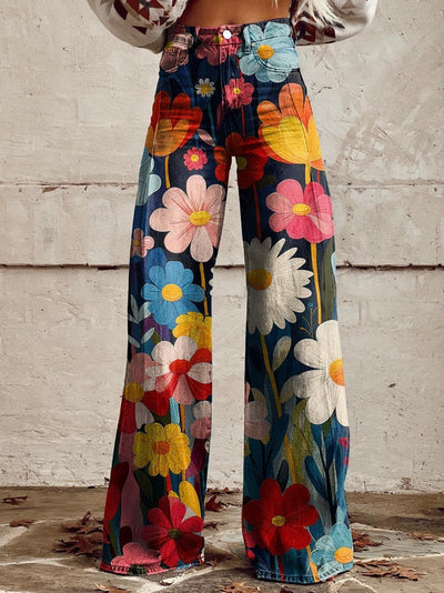 Floral Baggy Trousers for Trendy Style