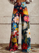Chic Printed Wide Leg Trousers