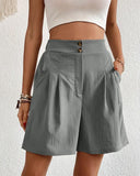 High Waisted Women's Wide Cut Shorts