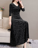 Chic Velvet Midi Dress for Any Occasion