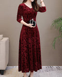 Chic Velvet Midi Dress for Any Occasion