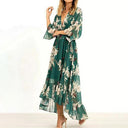 Flowing V-Neck Women's Maxi Dress