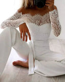 Lace-Trimmed Overall for Effortless Style