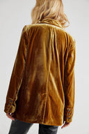 Chic Long Sleeve Velvet Blazer