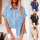 Relaxed Short Sleeve Blouse for Effortless Style