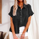 Relaxed Short Sleeve Blouse for Effortless Style