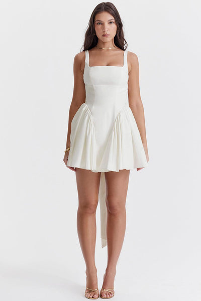 Chic White Bow Dress for Every Occasion