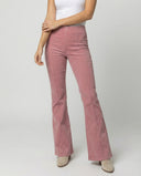 High-Waisted Flared Cord Trousers for Women