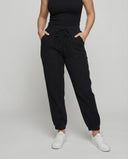 Airy Women's Leisure Pants with Elastic Waist and Side Pockets