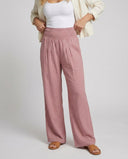 Women's Relaxed Fit Linen Pants with Elastic Waist