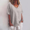 Stylish Women's Solid Round Neck Shirt