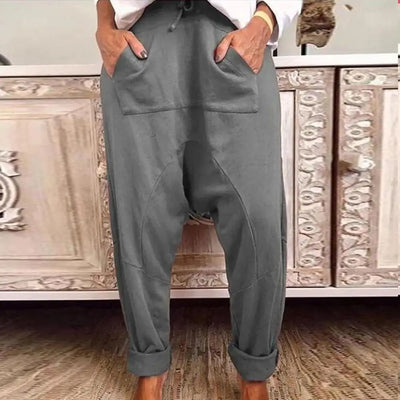 Cozy Drawstring Slouchy Trousers for Relaxed Style