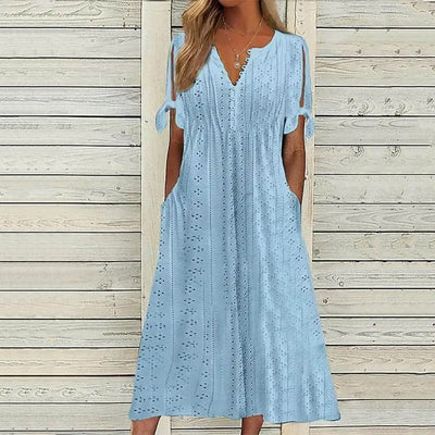 Chic Eyelet Dress for Summer Style