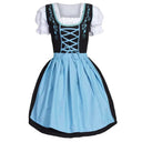 Sky Blue Oktoberfest Dirndl with Intricate Embroidery