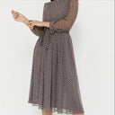 Trendy Polka Dot Mesh Midi Dress