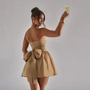 Chic Dress with Oversized Bow Detail