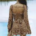 Chic Mini Dress with Statement Lantern Sleeves