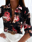 Chic Women's Summer Blouse with Stylish Lapel Collar