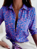 Chic Women's Summer Blouse with Stylish Lapel Collar