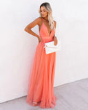 Chic Orange Strappy Dress for Women