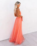 Chic Orange Strappy Dress for Women