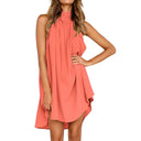 Chic Collar Pleated Summer Dress