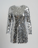 Sequin Cocktail Dress with Flared Sleeves for Women
