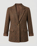 Chic Checked Blazer with Stylish Lapels