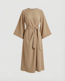Stylish Lantern Sleeve Dress with Cinched Waist