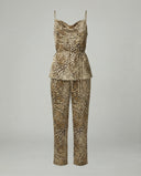 Stylish Linen Trousers with Animal Print Accents
