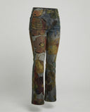 Stylish Flare Jeans with Four Button Detail