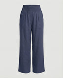 Women's Relaxed Fit Linen Pants with Elastic Waist