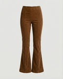 High-Waisted Flared Cord Trousers for Women