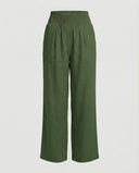 Women's Relaxed Fit Linen Pants with Elastic Waist