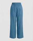 Women's Relaxed Fit Linen Pants with Elastic Waist