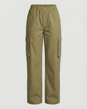 Women's Cargo Pants with Stretch Waistband & Utility Pockets