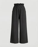 Wide Leg Women's Culotte Pants with Elastic Waist