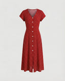Chic Women's Long Sleeve Dress with Butterfly Sleeves