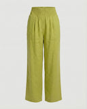 Women's Relaxed Fit Linen Pants with Elastic Waist