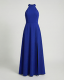 Chic High Neck Maxi Dress with Side Slits
