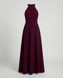 Chic High Neck Maxi Dress with Side Slits