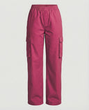 Women's Adjustable Waist Cargo Pants with Side Pockets