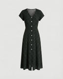 Chic Women's Long Sleeve Dress with Butterfly Sleeves