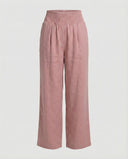 Women's Relaxed Fit Linen Pants with Elastic Waist