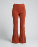 High-Waisted Flared Cord Trousers for Women